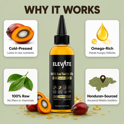 Why Elevana Batana Oil works — cold-pressed, omega-rich, raw, Honduran-sourced